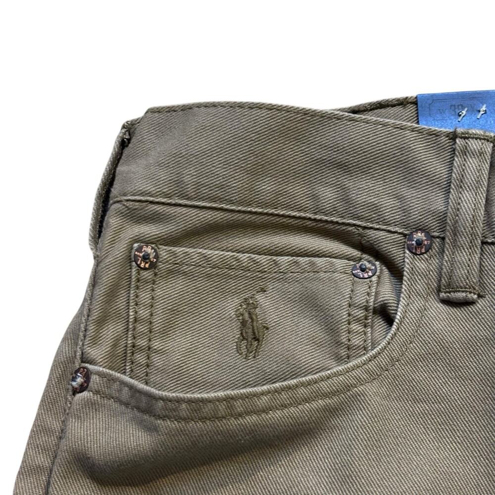 Polo Ralph Lauren Tan Jeans Cotton Men's Size 38 x 26 (altered) - Picture 4 of 8